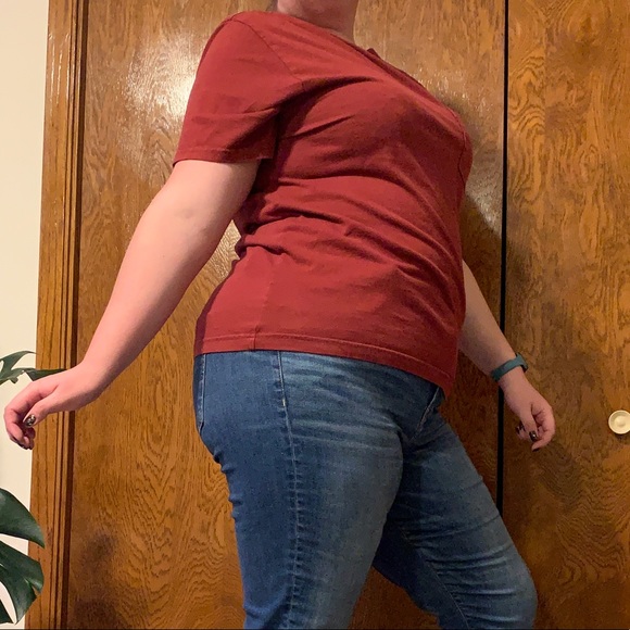 Cotton dark red cute bomb graphic t-shirt. - Picture 2 of 5